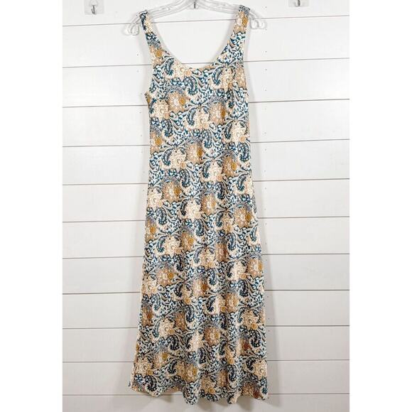 DREW Dresses & Skirts - Anthropologie Drew Women's Floral Sleeveless Maxi Dress Blue Cream Tan Small